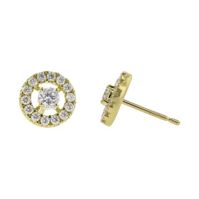 Diamond Halo Stud Earrings