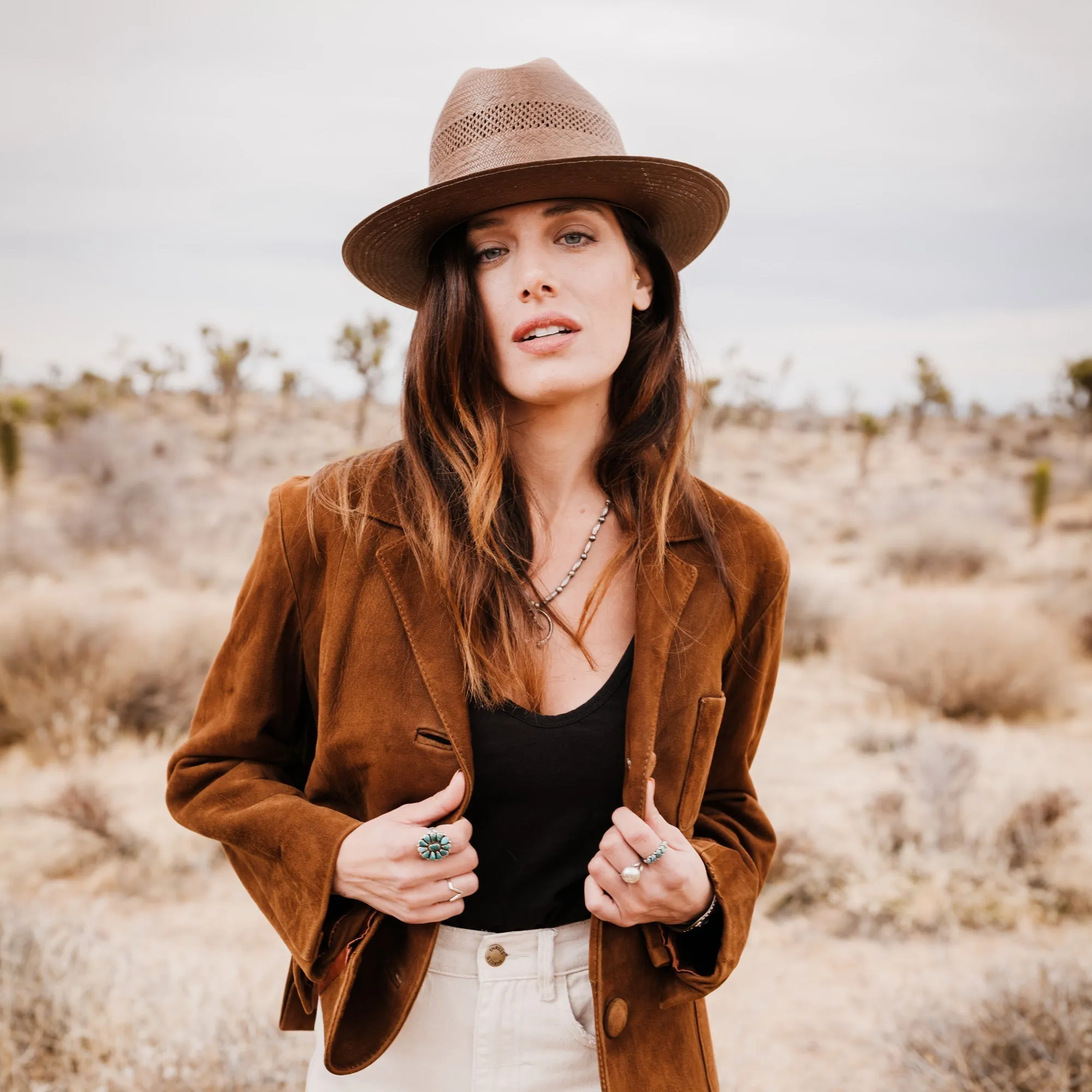 Distinguished Vented Straw Cowboy Hat