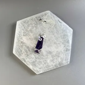 Dream Amethyst Floral Top Pendant - Handmade