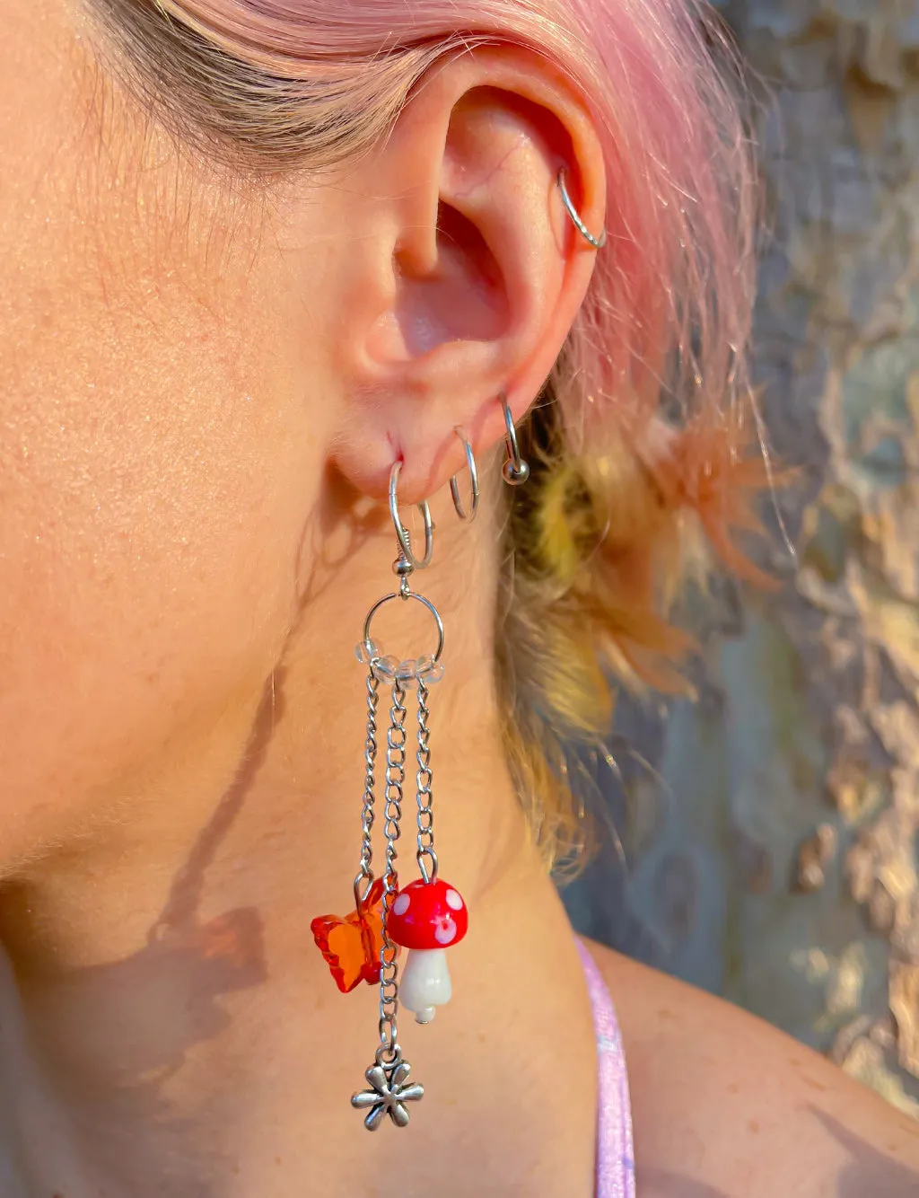 ENCHANTED GARDEN EARRINGS - RED