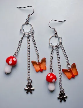 ENCHANTED GARDEN EARRINGS - RED