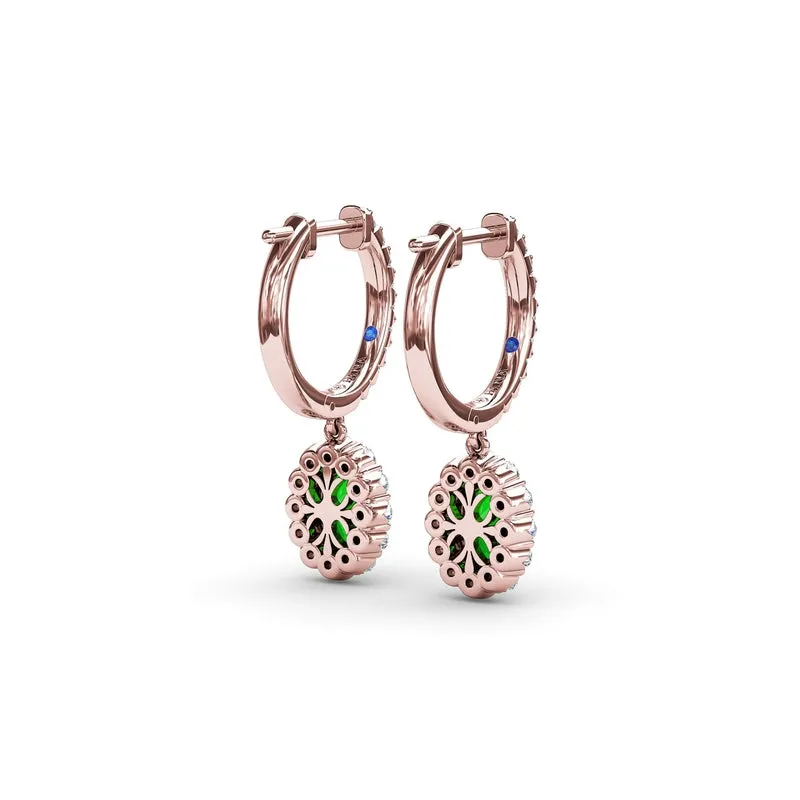 Fana Dazzling Emerald and Diamond Drop Earrings