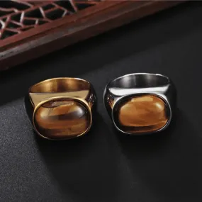 Ferocity Tiger Eye Signet Ring