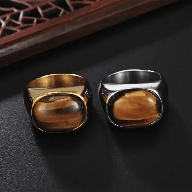 Ferocity Tiger Eye Signet Ring