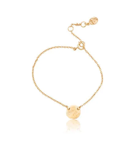 Fine Disc Bracelet, Gold