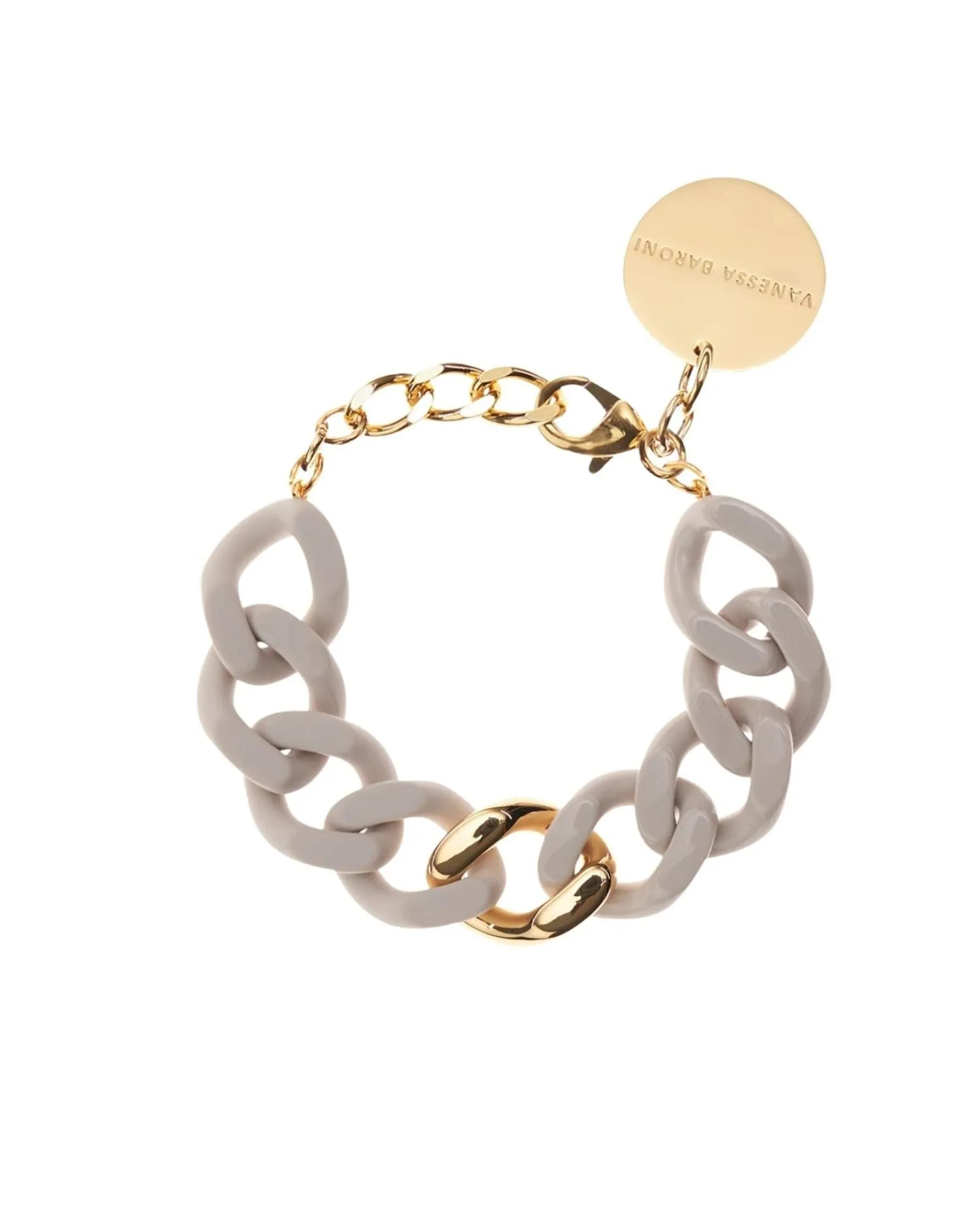 Flat Chain Bracelet 2 Color With Gold