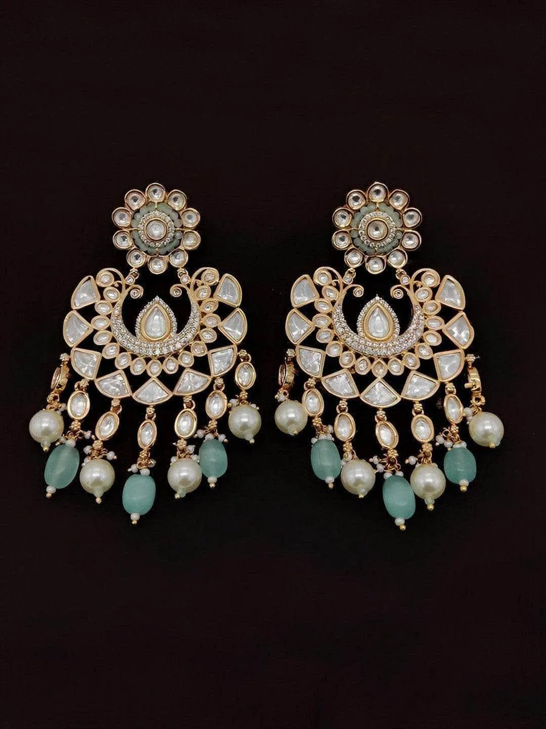 Full Stone Kundan Earrings