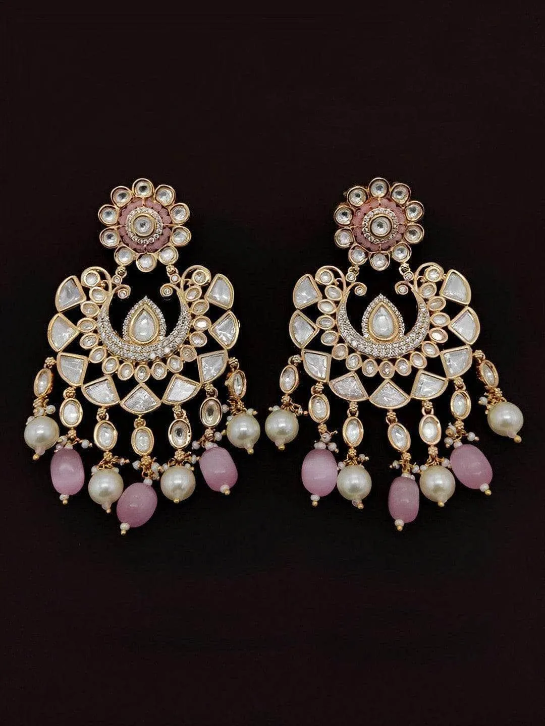 Full Stone Kundan Earrings