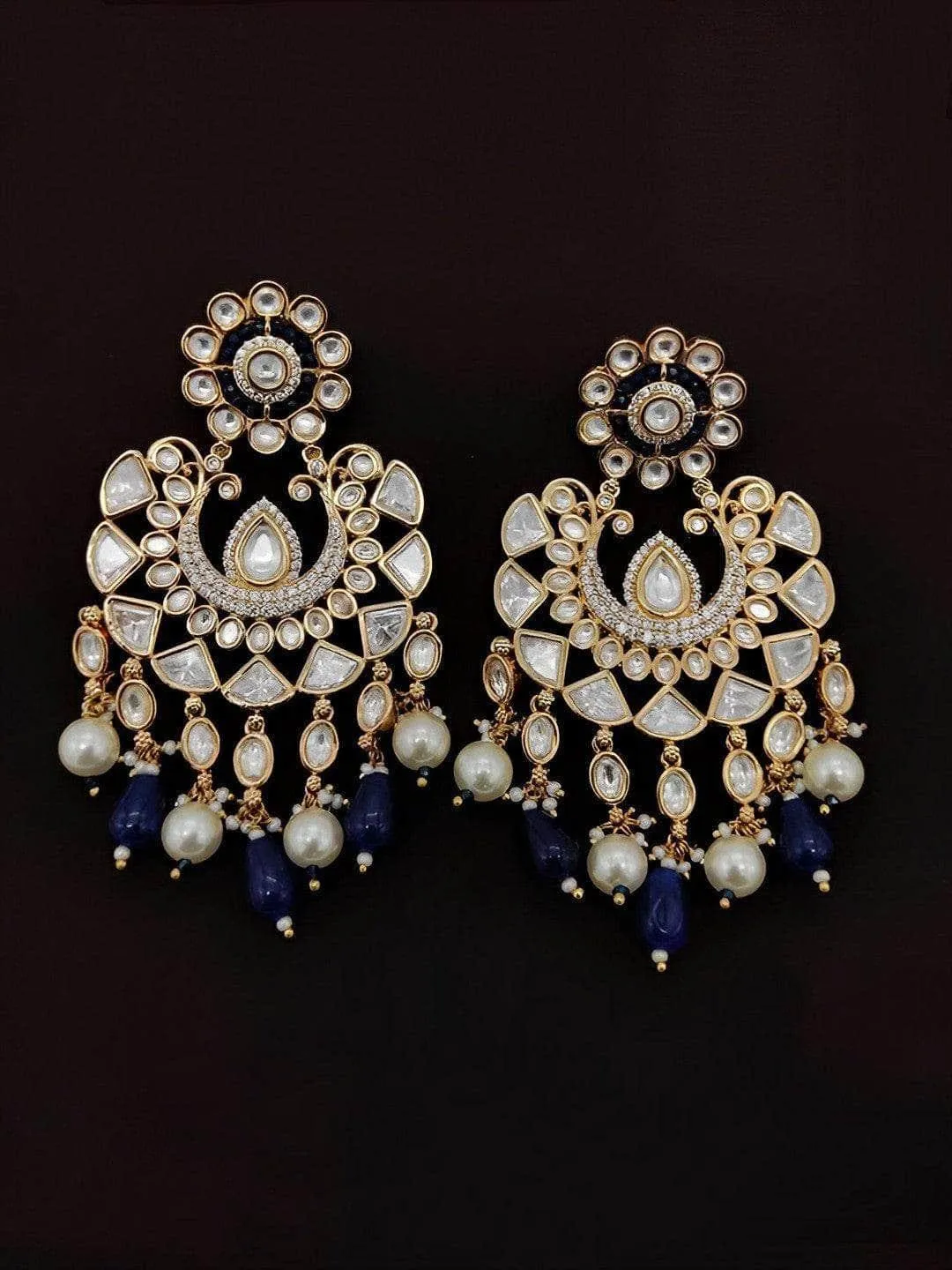 Full Stone Kundan Earrings