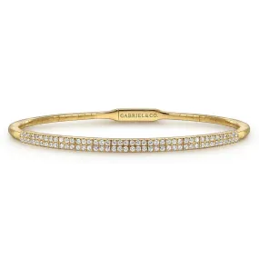 Gabriel & Co. Two Row Pave Set Diamond Bangle