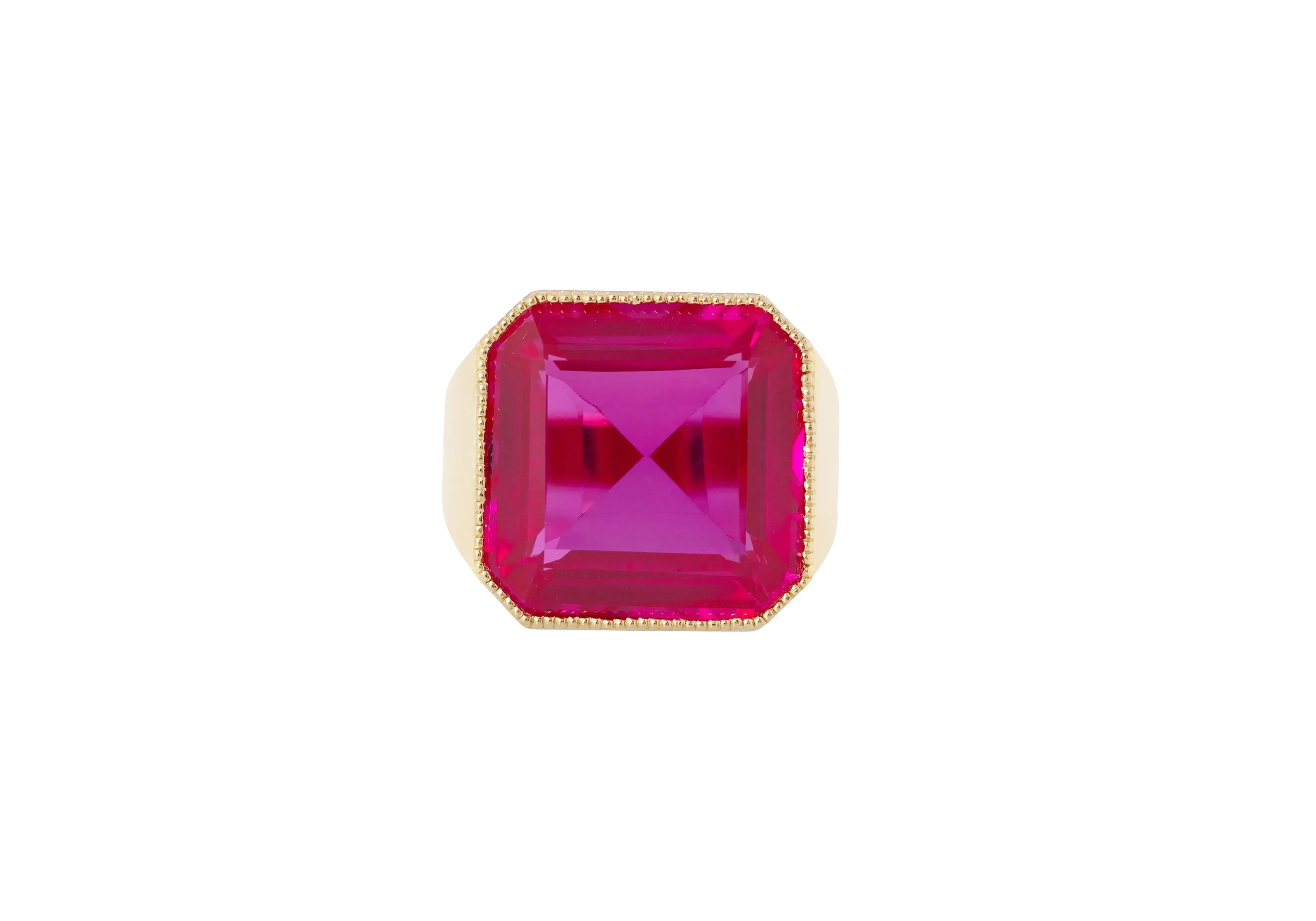 Gem Signet Ring Pink