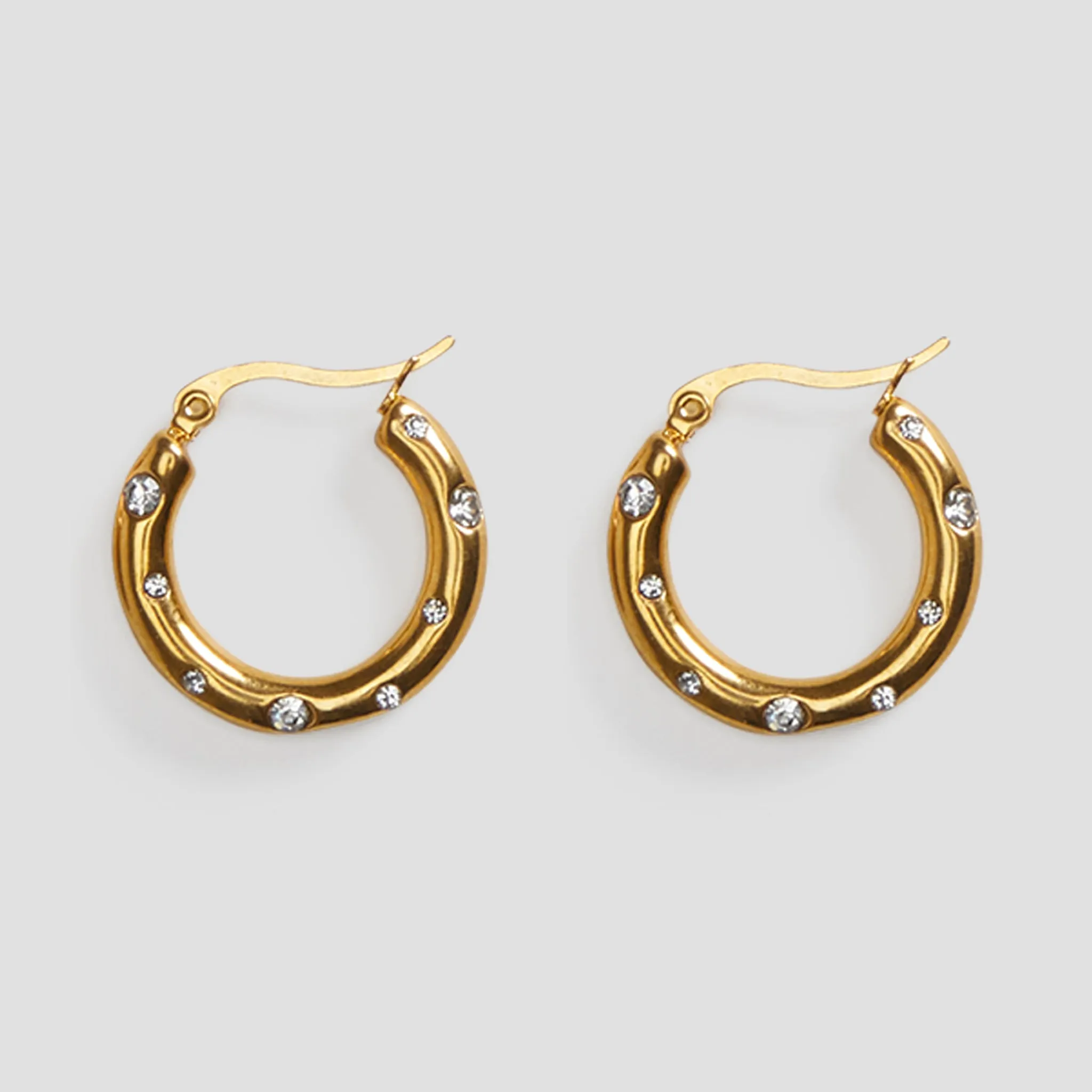 Gemstone Hoop Earrings