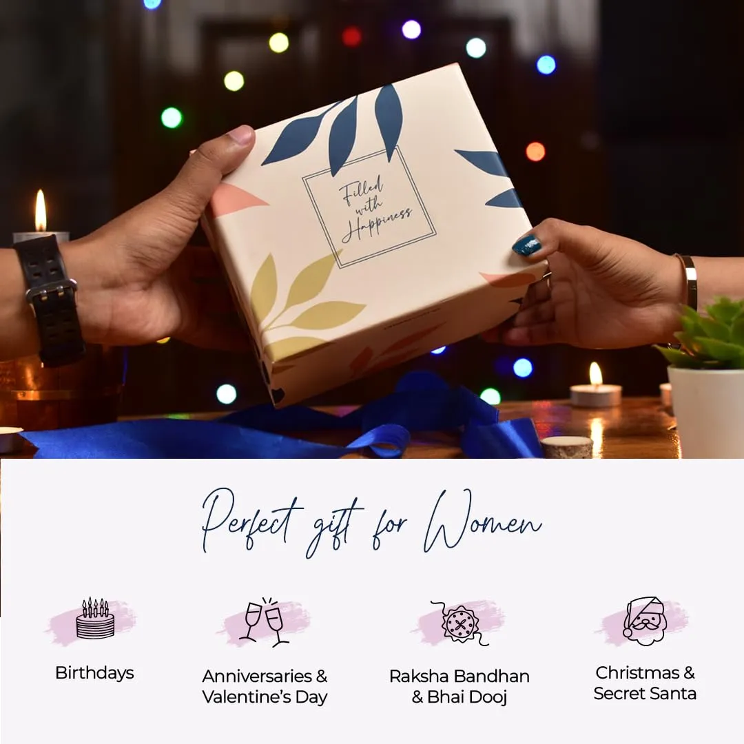 Gleevers Gift Set for Women|Gift Box pack of 2 with Candle (Black Amber Lavender,60gm) & Butterfly Earring|Birthday Gift,Anniversary Gift,Valentine Gift, Secret Santa Gifts