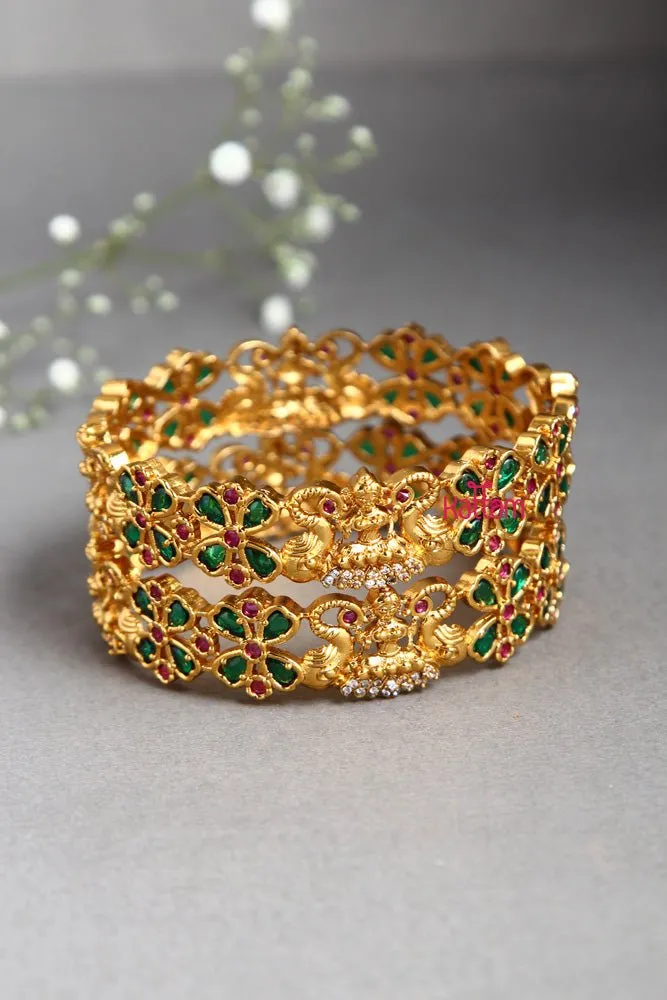 Goddess Green Floral Bangle