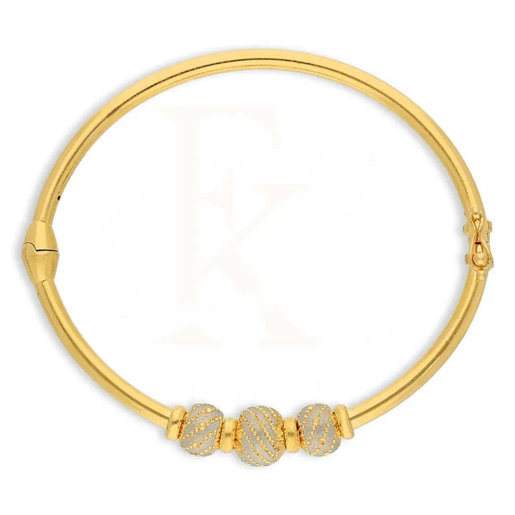 Gold Ball Shaped Bangle 22KT - FKJBNG22K5022