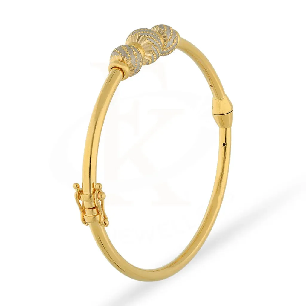 Gold Ball Shaped Bangle 22KT - FKJBNG22K5022