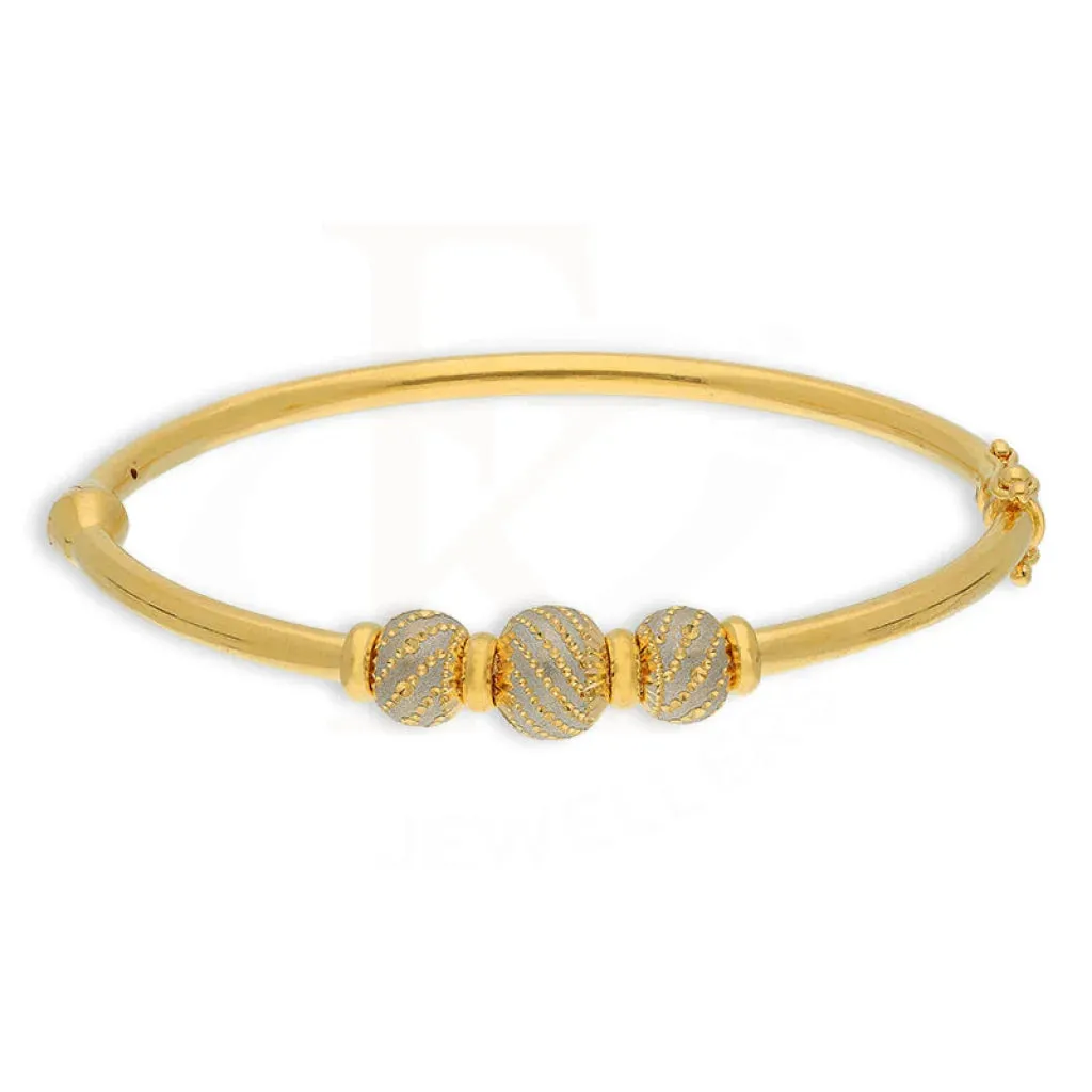 Gold Ball Shaped Bangle 22KT - FKJBNG22K5022