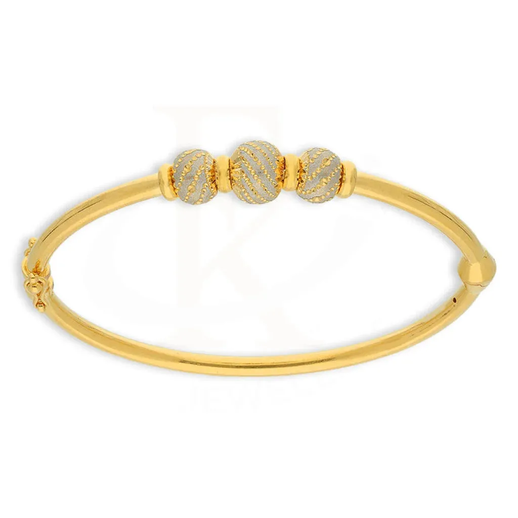 Gold Ball Shaped Bangle 22KT - FKJBNG22K5022