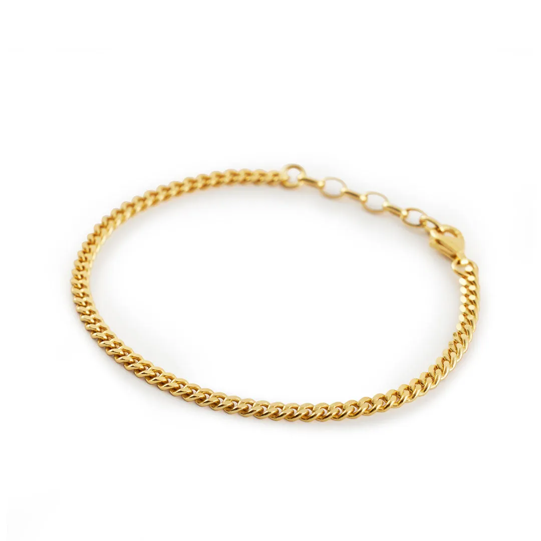 Gold Diamond Cut Bracelet