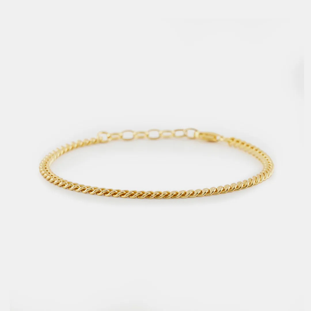 Gold Diamond Cut Bracelet