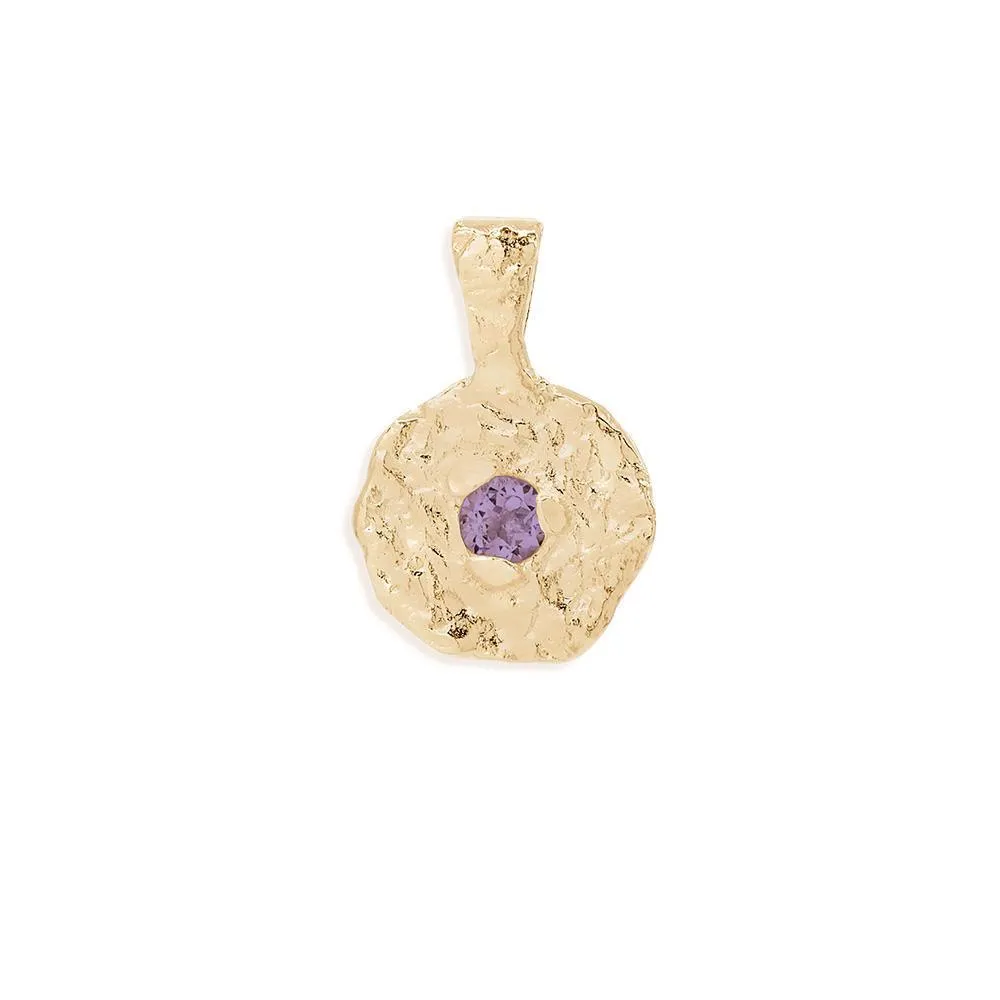 Gold February Birthstone Pendant