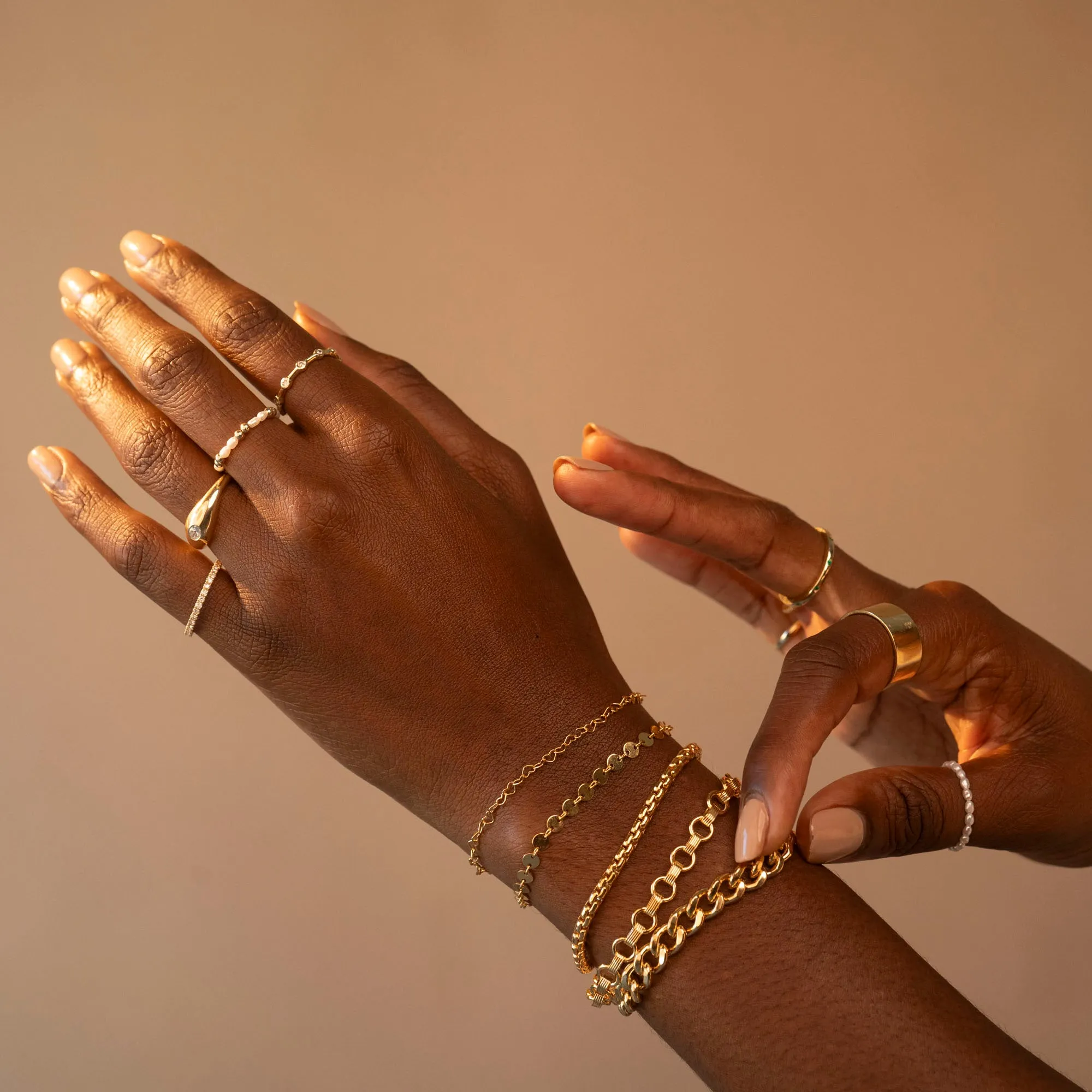 Gold Filled Circles Bracelet