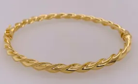 Gold Filled Twisted Bangle