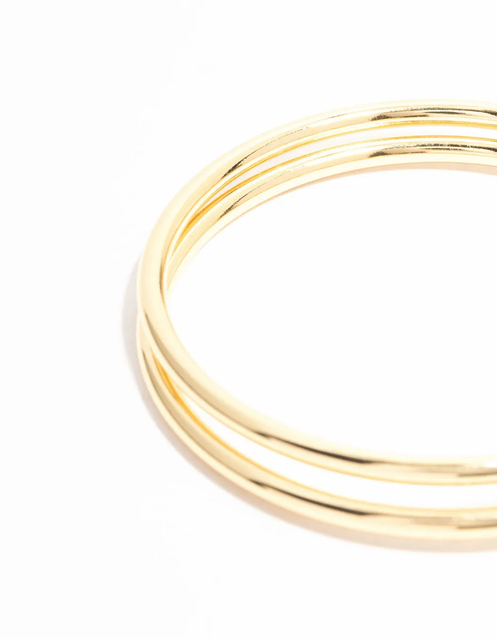 Gold Plated Layered Rings Bangle