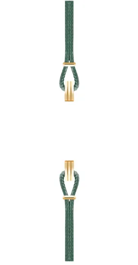 Gold Watch Strap Dark Green