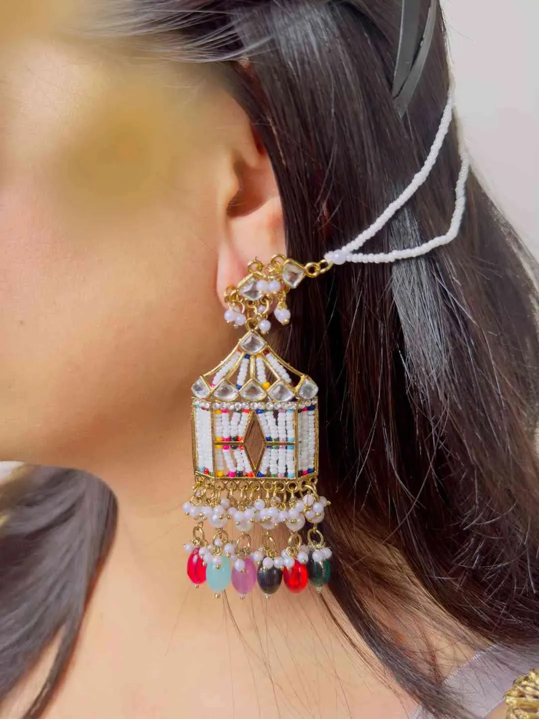 Golden Palki Sahara Earring