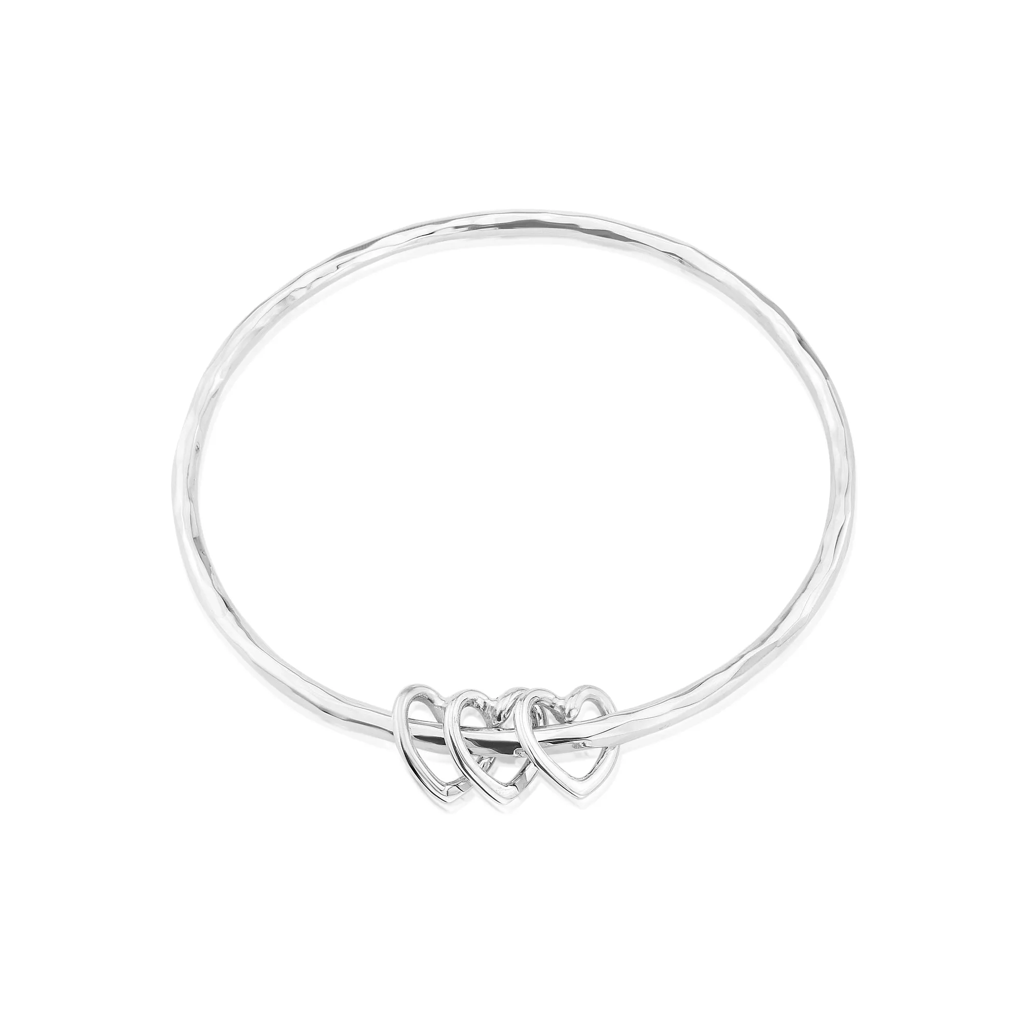 Hannah Silver Heart Bangle