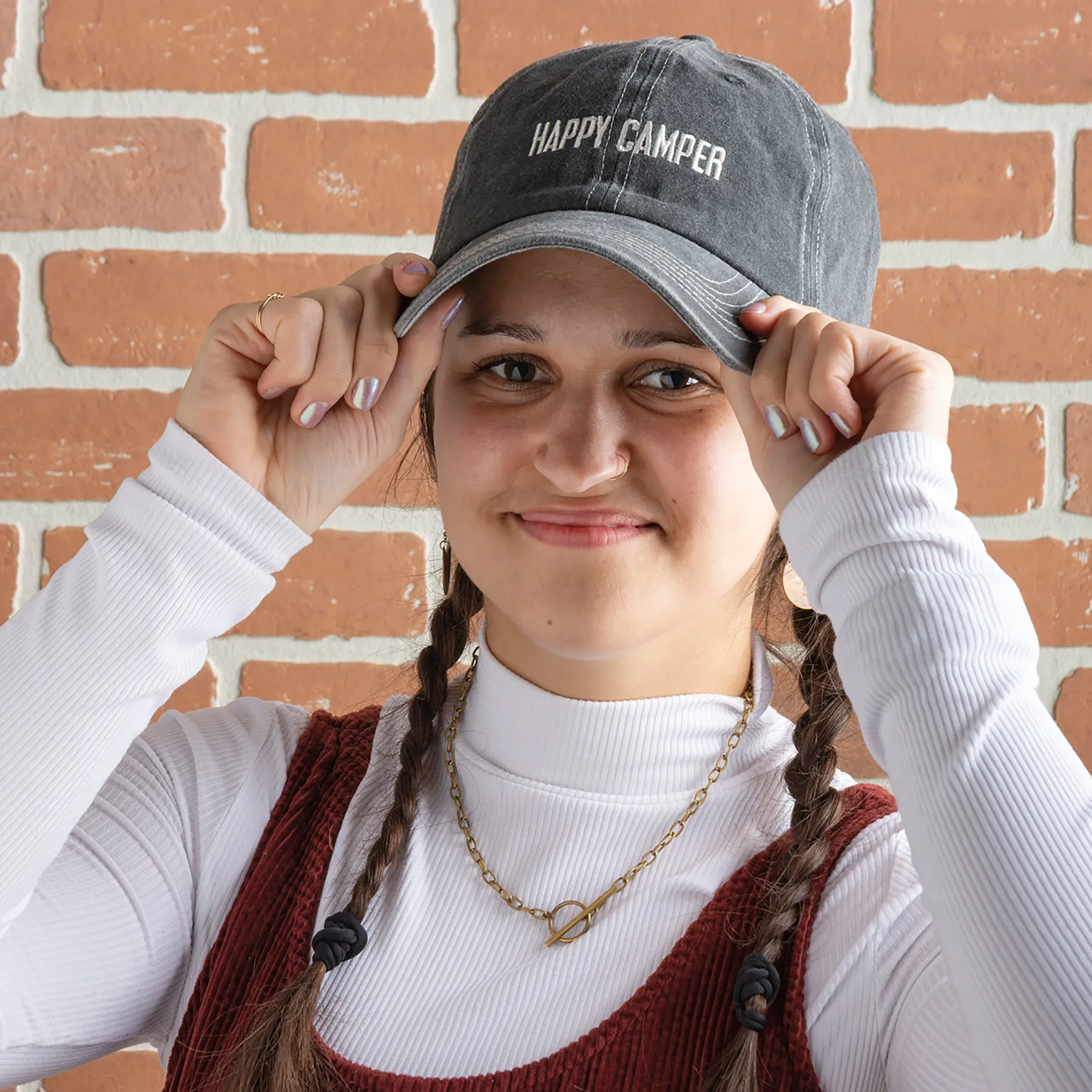 Happy Camper Baseball Cap