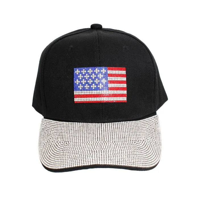 Hat Canvas American Flag Baseball Cap Women