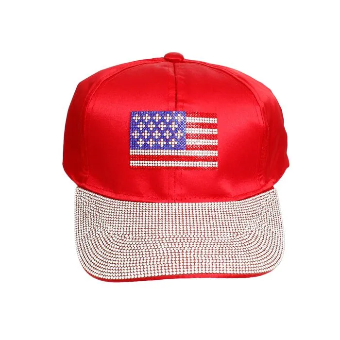 Hat Canvas American Flag Baseball Cap Women