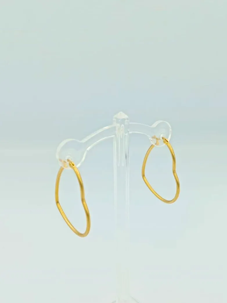 Heart Hoops Earrings