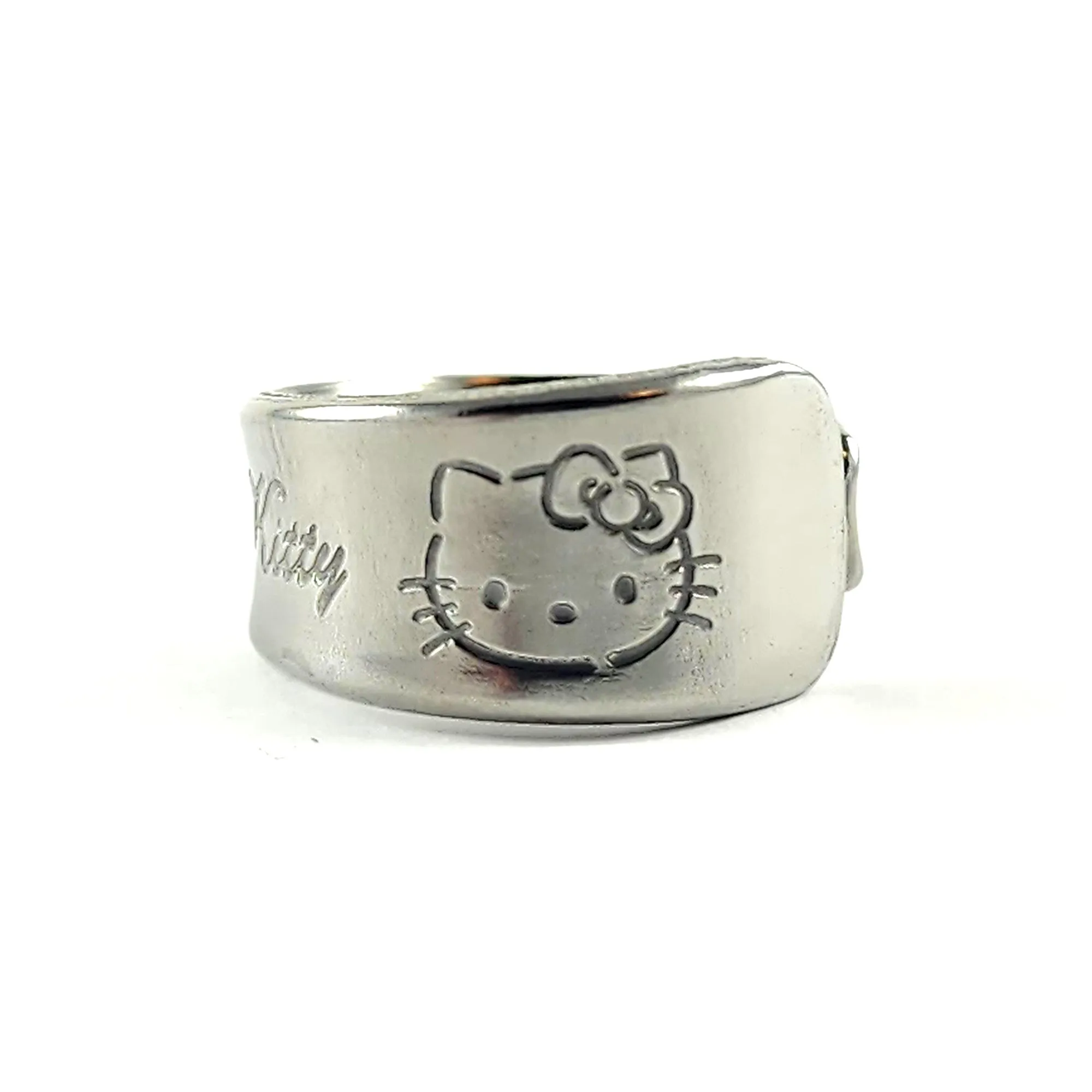 Hello Kitty Script Stainless Steel Spoon Ring