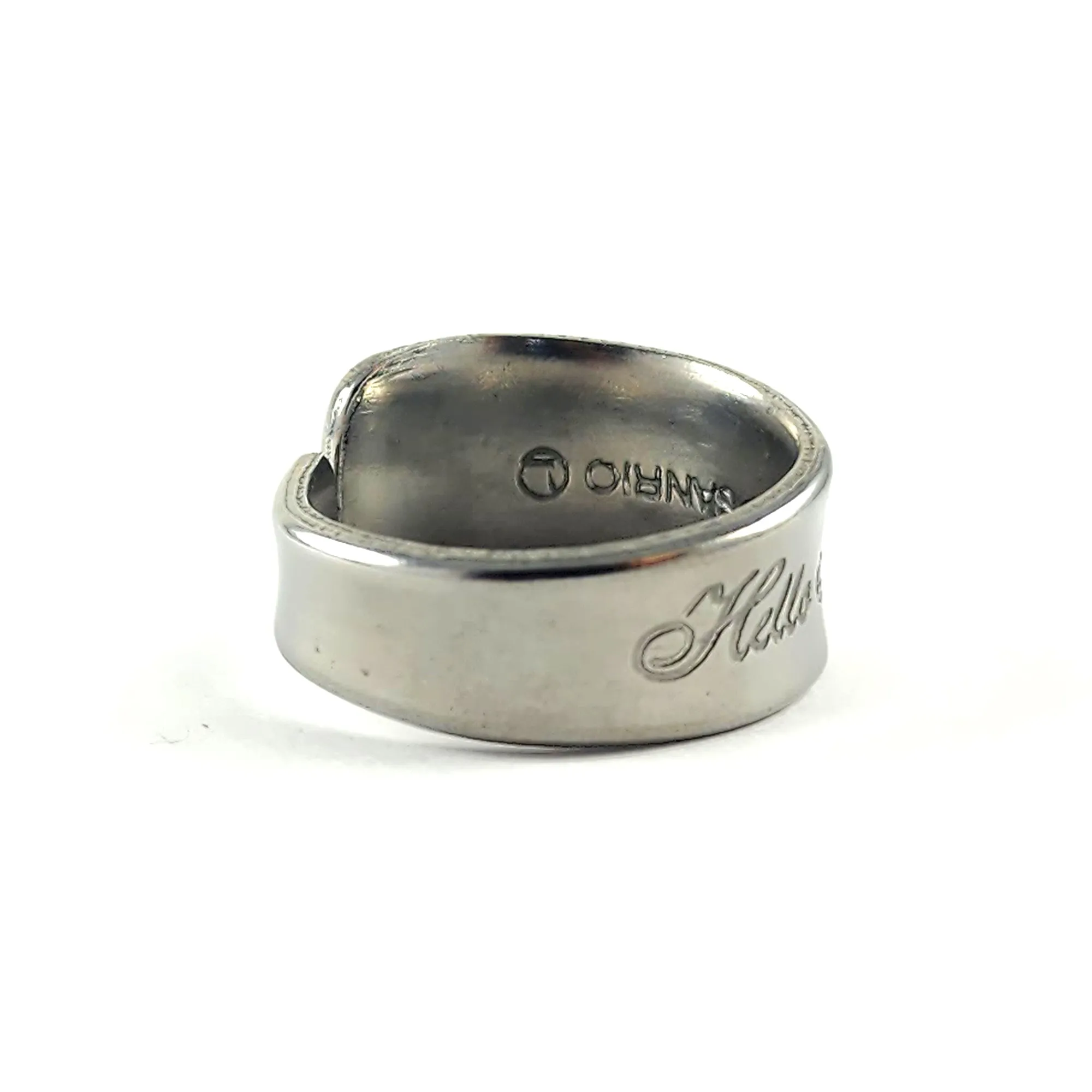 Hello Kitty Script Stainless Steel Spoon Ring