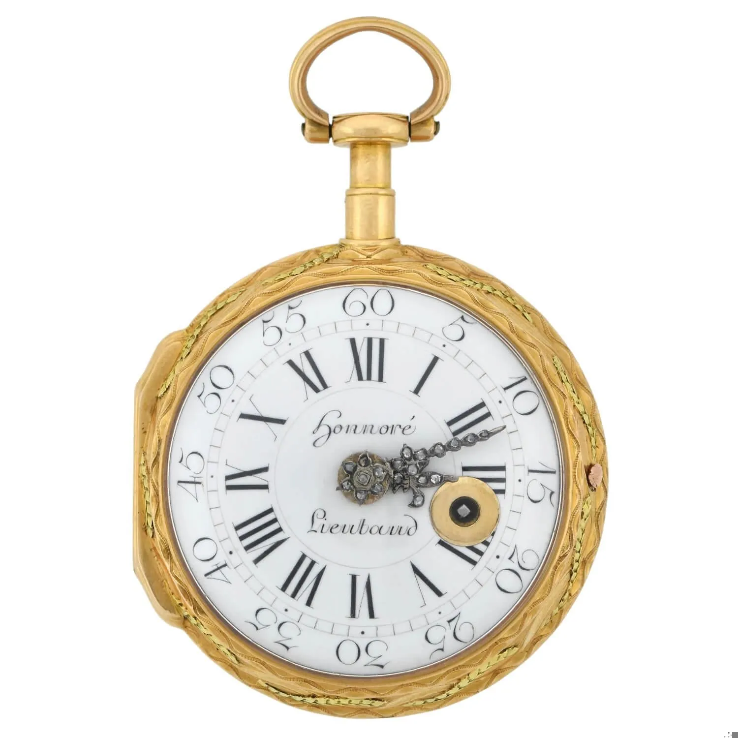 HONNORE LIEUTAUD of MARSEILLE Georgian 18kt Diamond Pocket Watch