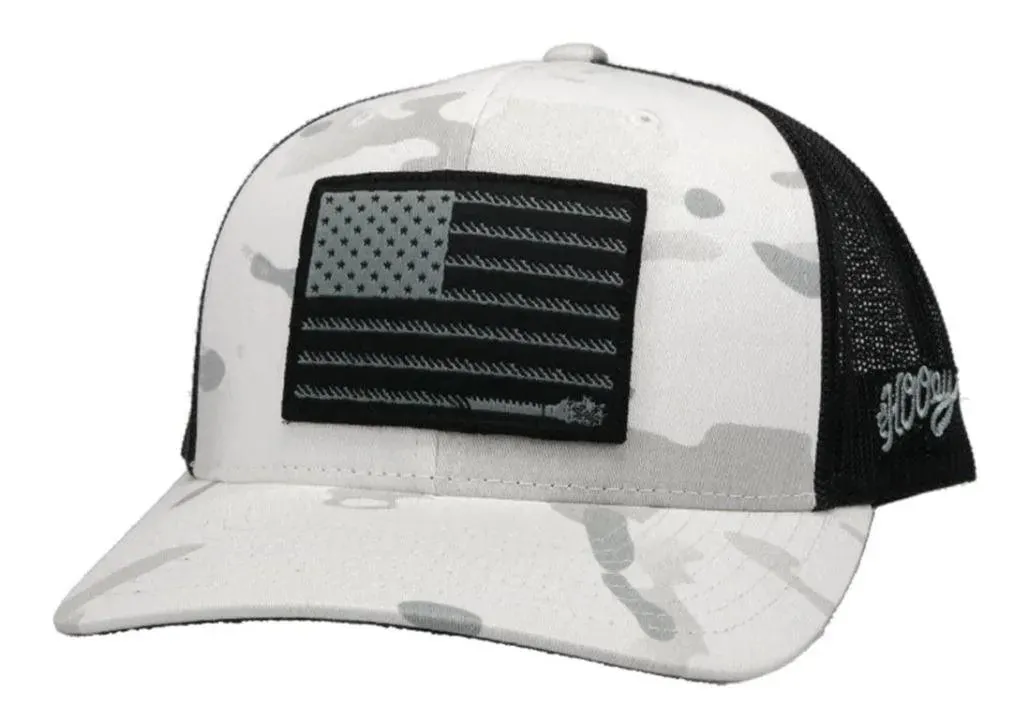 HOOey Liberty Roper Camo (White/Black) - Trucker Cap