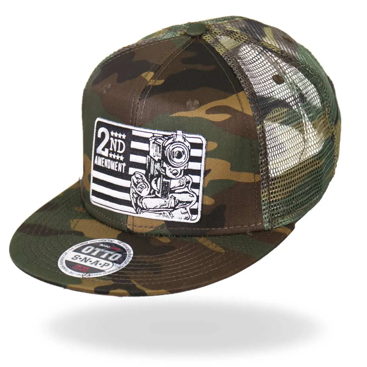 Hot Leathers GSH2001 2nd Amendment Snap Back Camo Hat