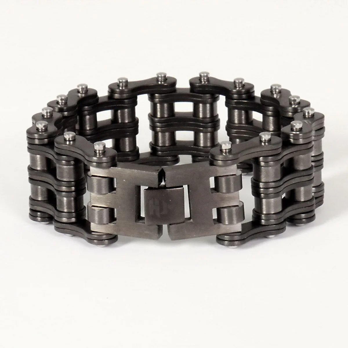 Hot Leathers JWB4111 Triple Wide Gun Metal Bracelet