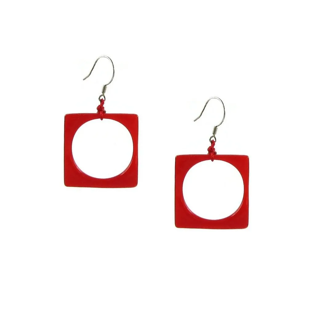 Hoyo Glass Earrings - Orange