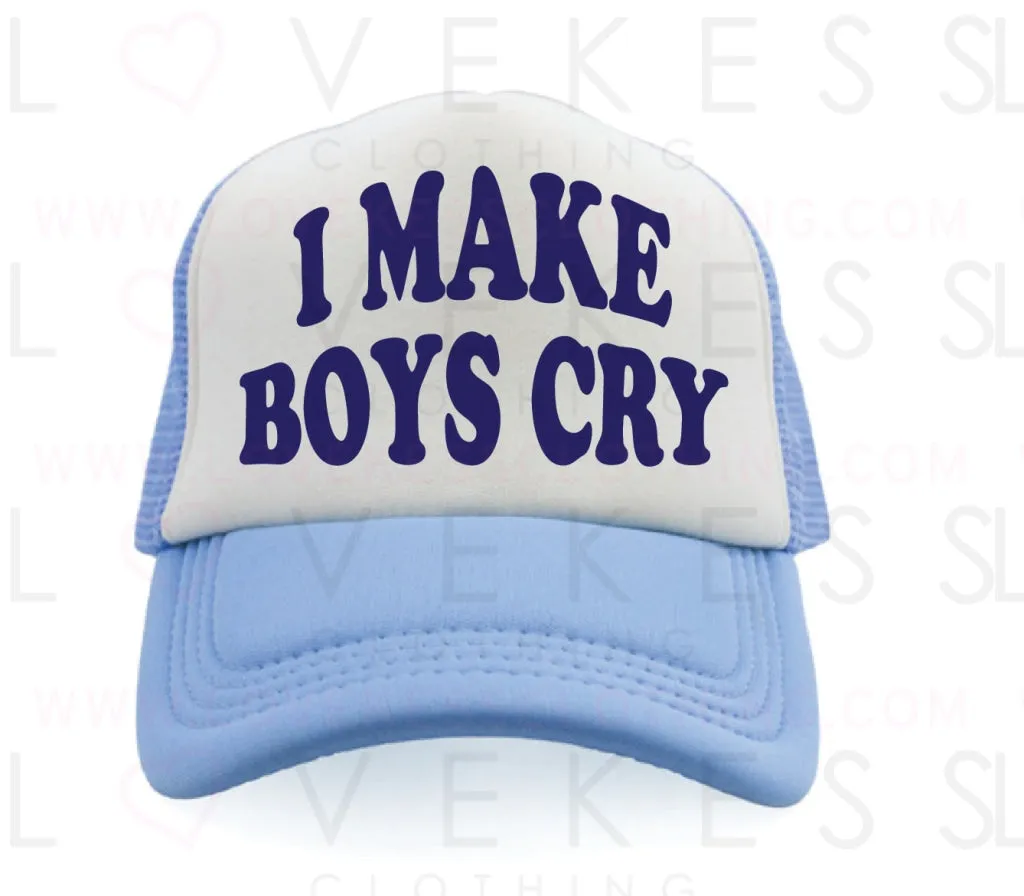 I Make Boys Cry College Custom Trucker Hat