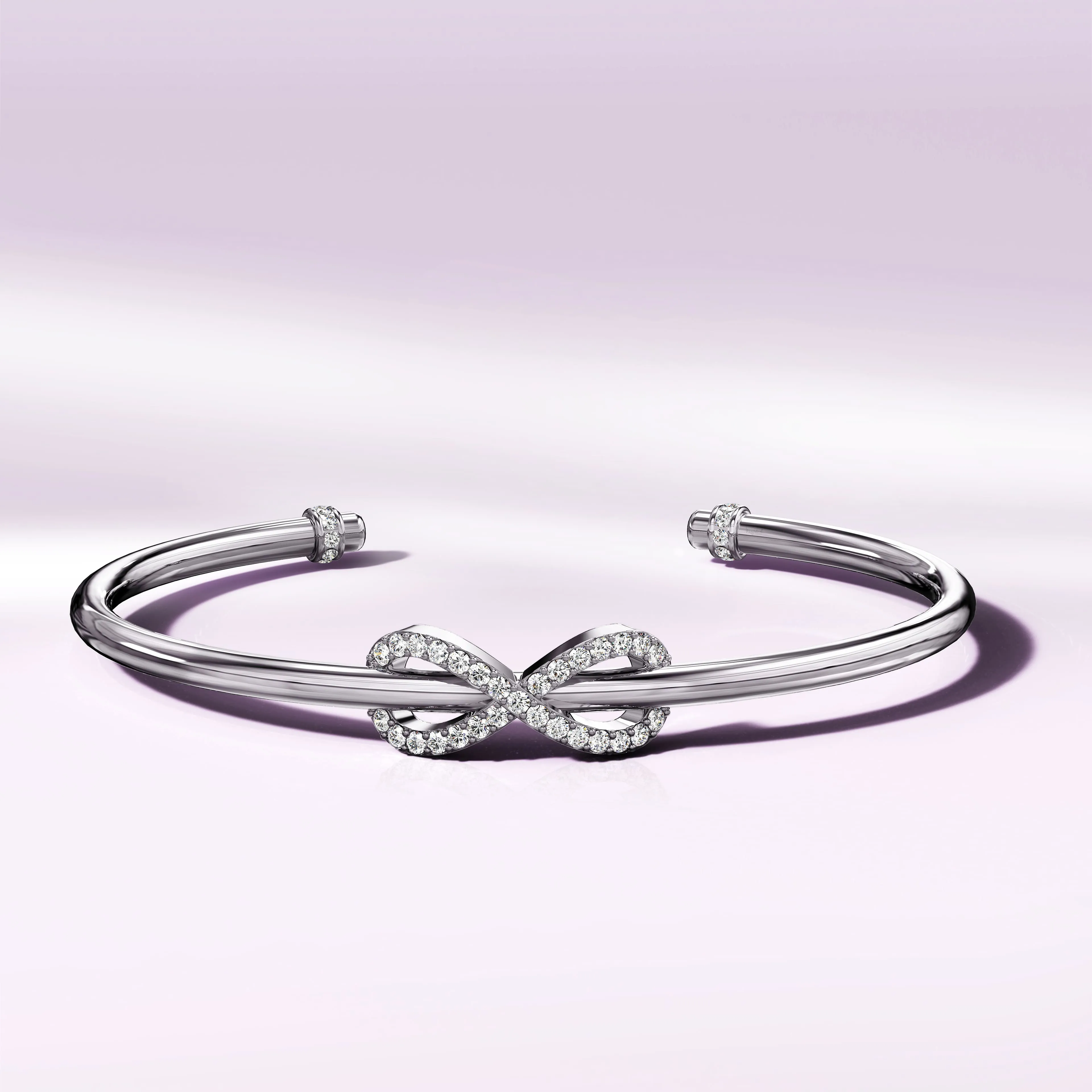 Infinity Knot Bangle Embellished With SWAROVSKI Crystals