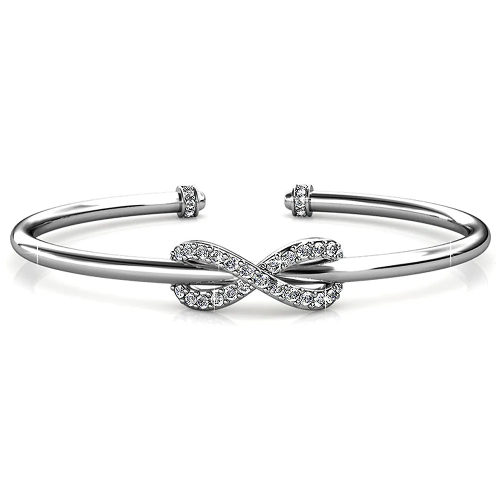 Infinity Knot Bangle Embellished With SWAROVSKI Crystals