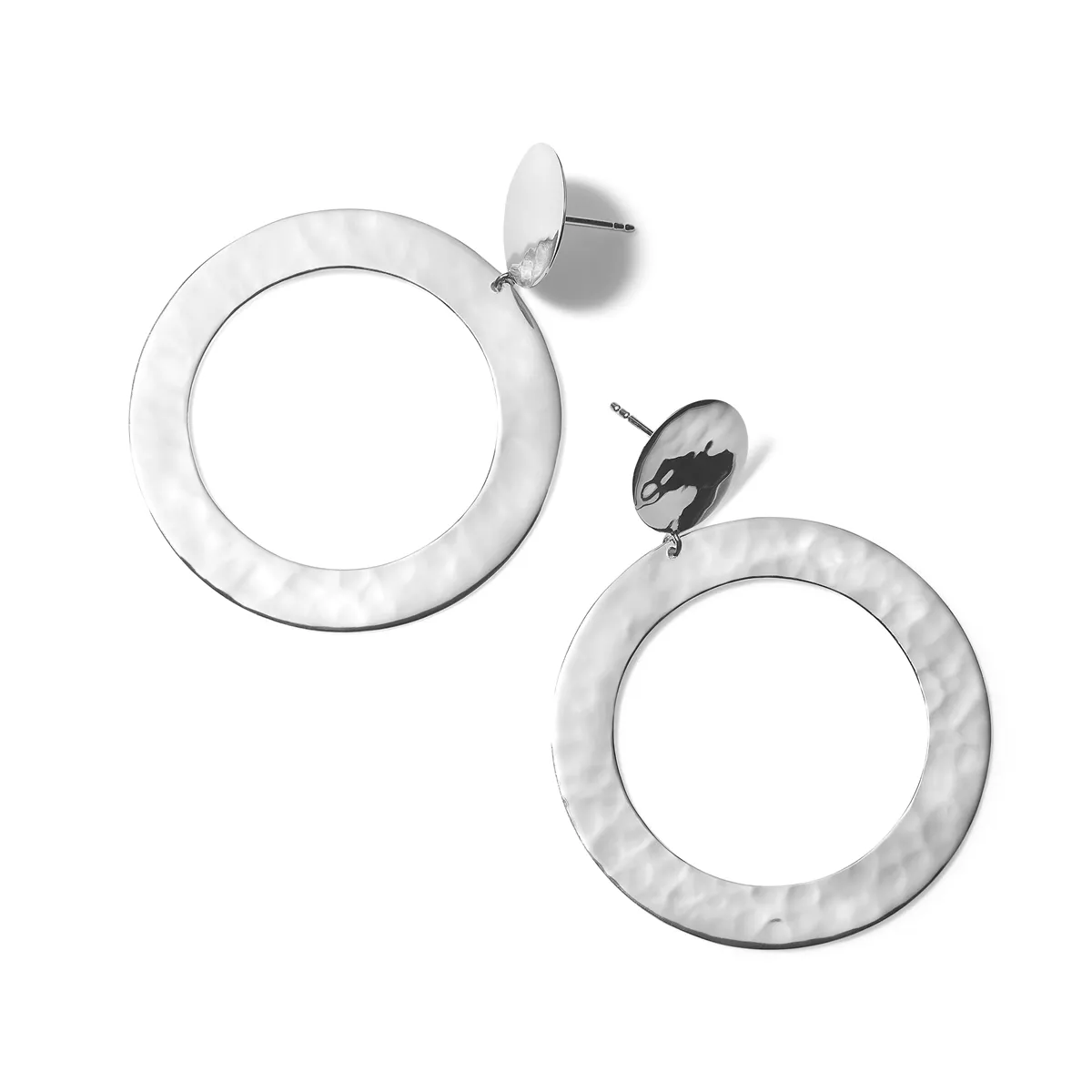 Ippolita Sterling Silver Classico Crinkle Open Circle Snowman Earrings