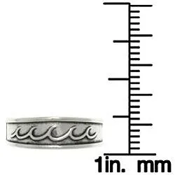 Jewelry Trends Sterling Silver Rolling Wave Design Adjustable Toe Ring