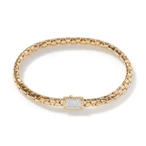 John Hardy Dot 18K Yellow Gold Diamond Pave' Bracelet