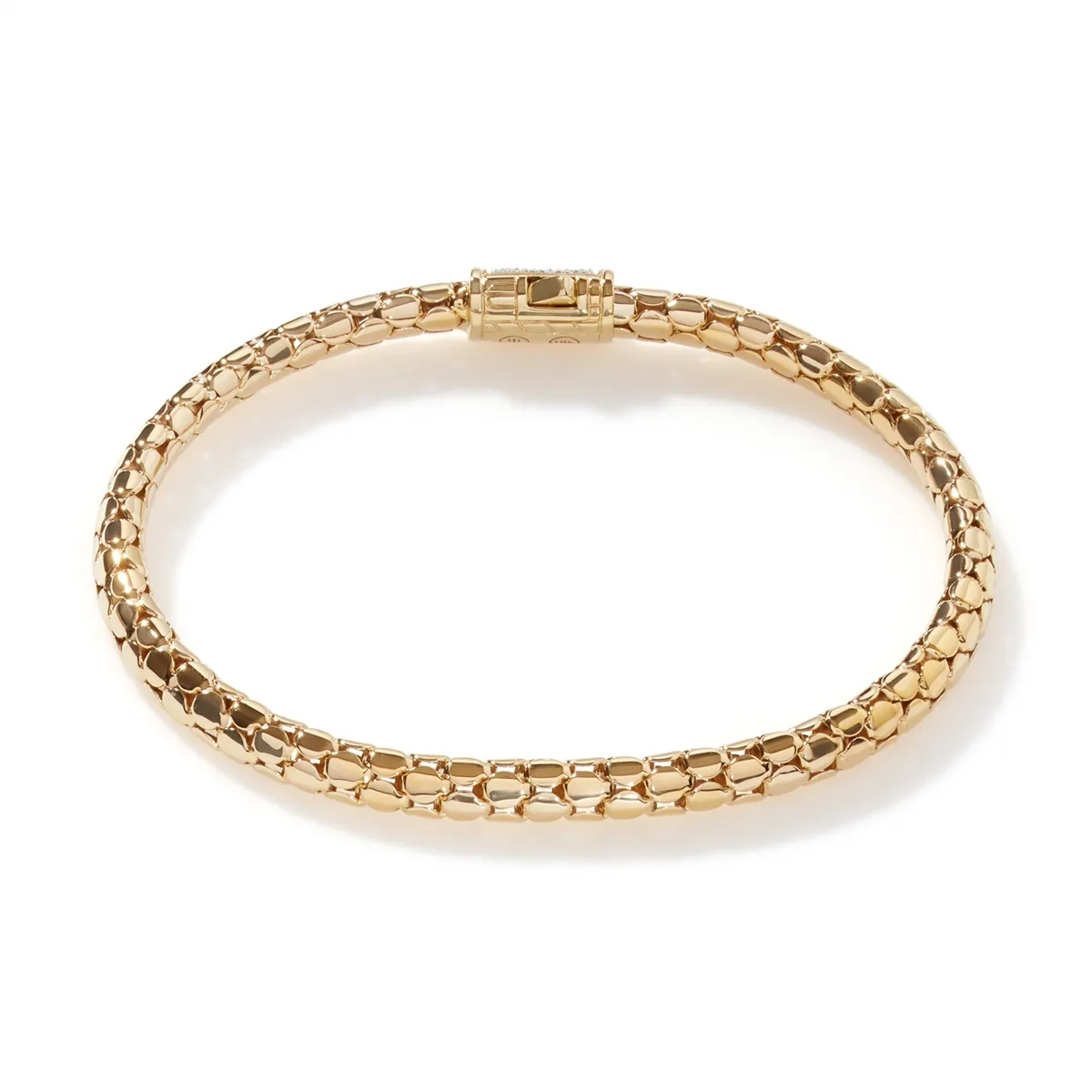 John Hardy Dot 18K Yellow Gold Diamond Pave' Bracelet