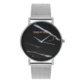 Joker & Witch Lucien Marble Dial Silver Mesh Unisex Watch